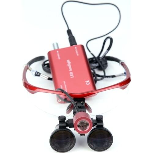 Medical Loupes 2.5/3.5X Binocular Magnifier+3WLED Headlight Surgical Dental Headlamp