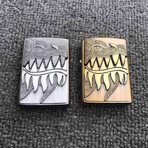 Metal Badge for Kerosene lighter Oil Lighter DIY Handmade Smoker Accessories Gadgets Chinese dragon 016