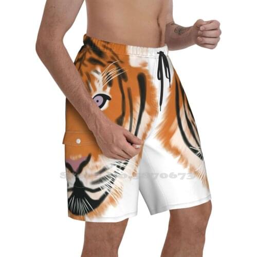 Rawr MenS Fashion Shorts Sports Shorts Watercolor Clemson Clemson Tigers Cat Kitty Rawr Auburn Lsu