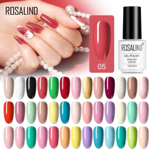 ROSALIND Gel Polish Set UV Vernis Semi Permanent Primer Top Coat 7ML Varnish Gel Nail Art Manicure Gel Lak Polishes Nails