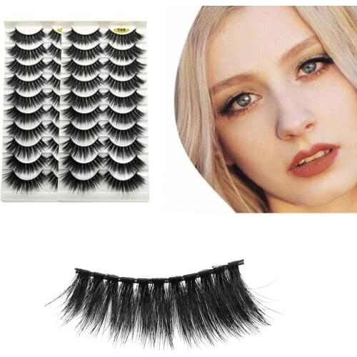 DUOMEIJIE Natural Tapered Black Terrier False Eyelashes Fashion Ball Smoke Makeup Fake Eyelashes Cross Messy Soft 3D Eye Lashes