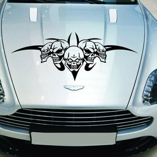 Big 60*20cm Car Stickers Skull Head Reflective Vinyl Car Styling Car-covers Accessories Funny Decoration Exterior Accessories