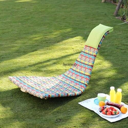 Nordic Beach Chair Minimalist Modern Home Furniture Leisure Creative Design Portable Legless Rocking Chair Rattan Easy Recliner