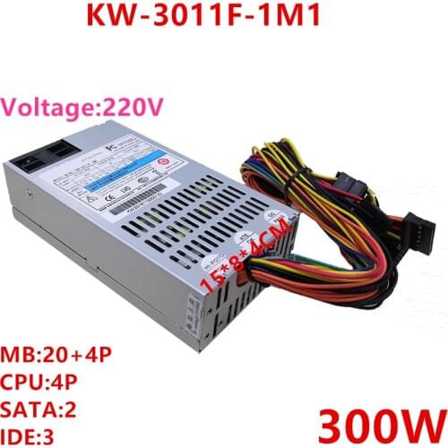 New PSU For Kenwei AIO ITX FLEX NAS Small 1U Rated 200W Peak 300W Power Supply KW-3011F-1M1