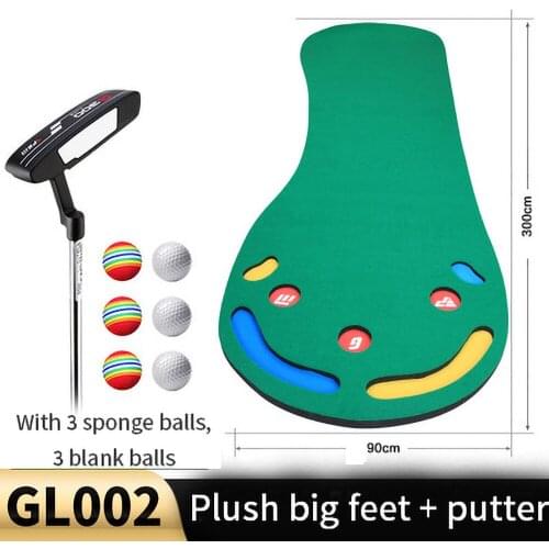 Portable Putting Trainer Hitting Mat PGM 300Cm*90Cm Golf Mat Golf Putting Green Indoor Practice Golf Training Aids Office Home