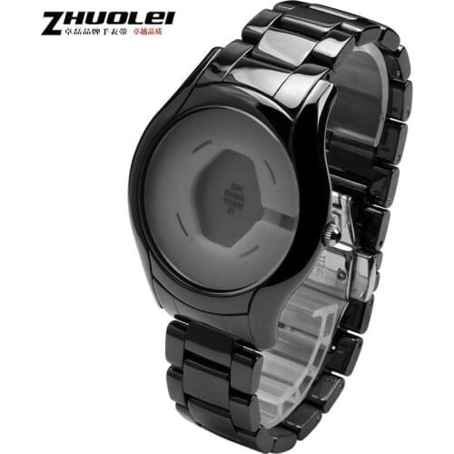 High quality ceramics 22mm watchband and case for AR1440 watch straps with stainless steel butterfly buckle bracelet