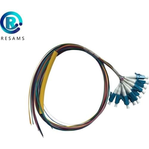 Resams 12 Core LC UPC Transmission Stability Low Insertion Loss Professional Manufacturer Branch Fiber Optic Patch Cord