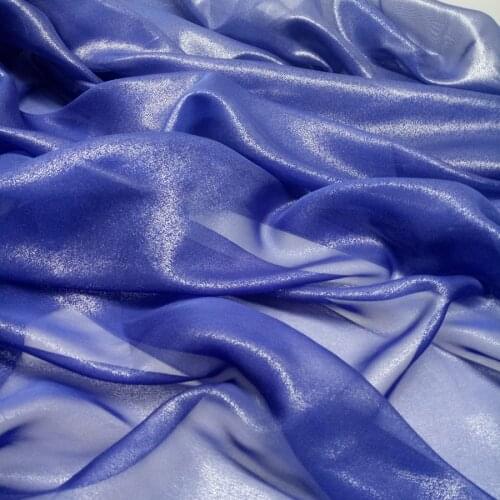 Cosplay Chiffon Fabric Silver Bronzed Fabric Shiny 30D Thin Fabric Bronzing Costume Dress Fabric DIY