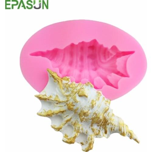EPASUN Silicone Mold 3D Shell Making Silikon Soap Form Sugarcraft Fondant Art Cake Mold Chocolate Decorating Tool Handmade