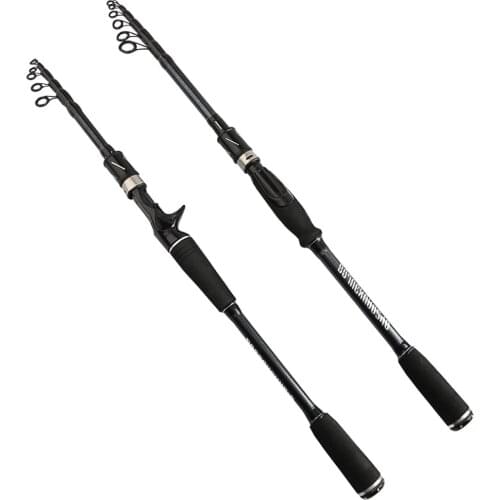 Sougayilang Fishing Rod Telescopic Portable Carbon Fiber Spinning/Baitcasting Rod Stream/Float Fishing Tackle Trout Fishing Pole