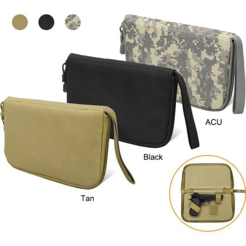 Tactical Pistol Pouch Gun Carry Bag Case Portable Magazine Holster Military Handgun Soft Protector Carrier Hunting Accessories