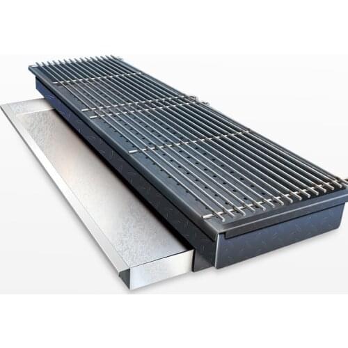 Charcoal thick steel plate barbecue grill outdoor domestic commercial skewer grilled fish stove ash pumping basin 207-2