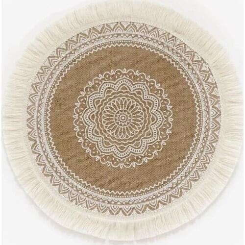 Coffee Cup Mats Embroidery Table Placemat Nordic Style Non-slip Placemat Heat Insulation Furniture Decoration Mat