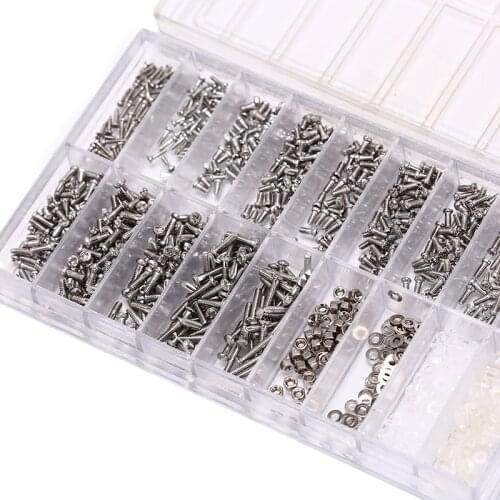 1000Pcs/set Screws Repair Kit Tools Set Tiny Assortment For Clock Watch Eye Glasses For Parts Repair Kit