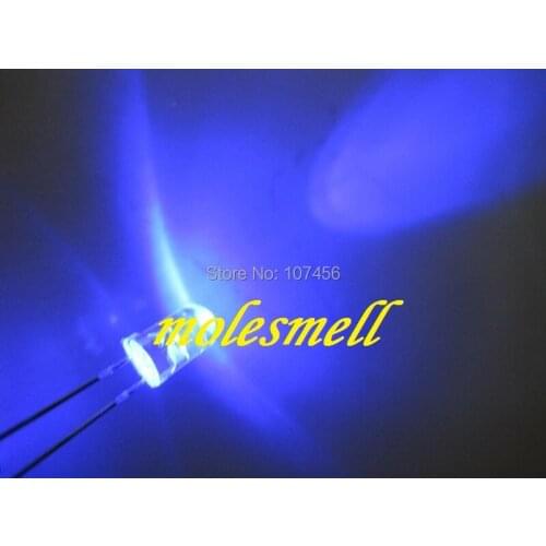 10000pcs 5mm Ultra Bright Blue LED+Fast Shipping 5mm light-emitting diode 5mm water clear round blue led