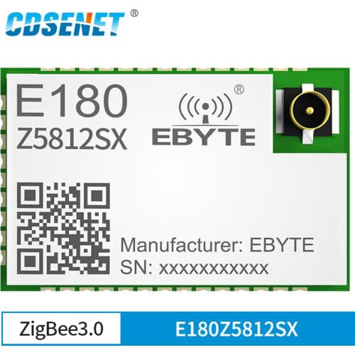 2.4Ghz TLSR8258 ZIGBEE 3.0 Module Wireless Transceiver Receiver 12dBm 500m E180-Z5812SX CDSENET High Performance Stamp Hole PCB