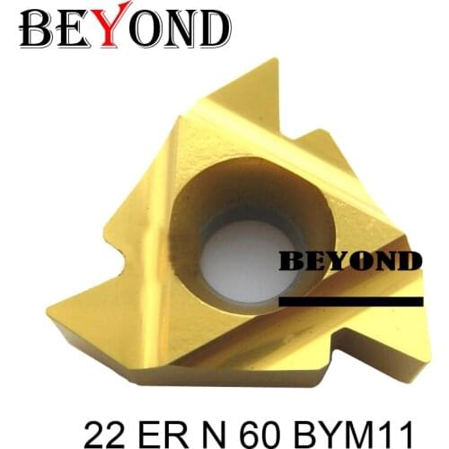 22 ER N 60 BYM11,threaded turning Insert,Pvd Coating General Type partial profile 60 degree Cutting Steel,PITCH 3.5&6.0