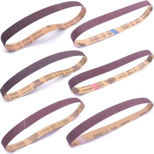24Pcs 6 Types 25x765mm Sanding Belts 60/80/120/150/240/400X4 Grits Grinding Belt for Wood Metal Furniture Accessories Tools