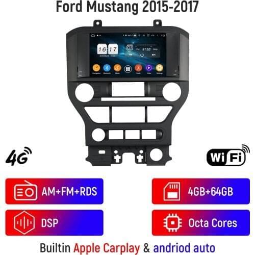 Android10 4G+64GB For Ford Mustang 2015 2016 2017 Car Multimedia Stereo DVD Player GPS Glonass Navigation Radio Head Unit