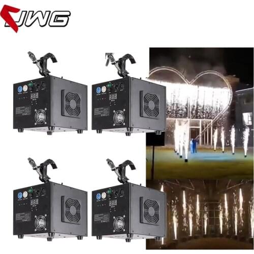 Free Shipping 4pcs/lot Spray Down Cold Spark Firework Machine Spray 1-5M DMX Wedding Fireworks Machine for Party Decoration