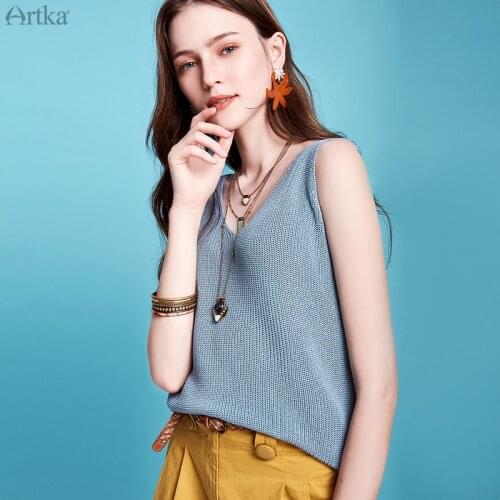 Женские трикотажные майки Artka China At AliExpress