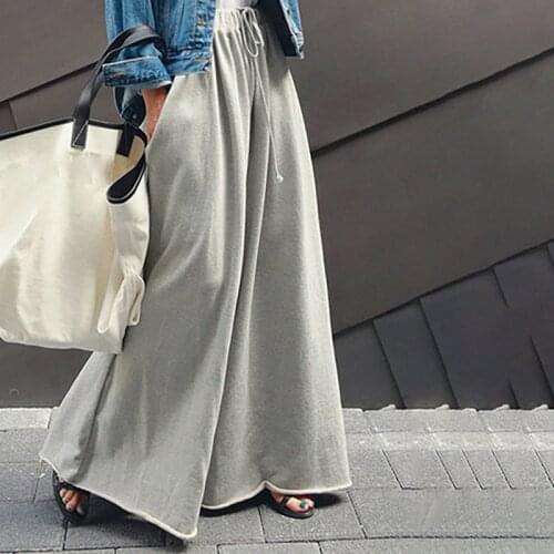 Womens Wide Leg pants Solid Fashion Loose Cotton Trousers Women Casual Work Long Pants Pantalon Palazzo Female Turnip