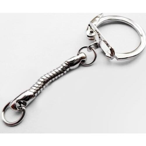 20PCS/lot DIY Snake Chains Key Rings Clasp Buckle Key Chain Special Keychain For Jewelry Making Accessories Wholesale