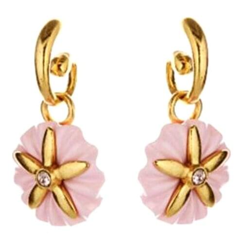 CSxjd New Luxury Design resin morning glory Small earrings Vintage Womens catwalk Jewelry