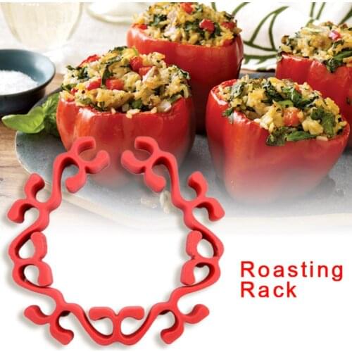 Baking Tools For Cakes Silicone Roasting Rack Bakeware Sling Trivet Oven Baking Rack For Cooking Steam Silicone Roasting Rack