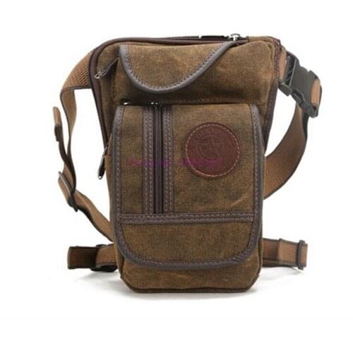 By dhl 50pcs Canvas Drop Leg Bag Waist Fanny Pack Belt Hip Bum Military Travel Motorcycle Multi-purpose Messenger Shoulder Bags