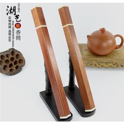 Red sandalwood Brazil Fang Xiang cone Mosaic imitation teeth long joss stick cylinder tube manual grinding can be engraved logo