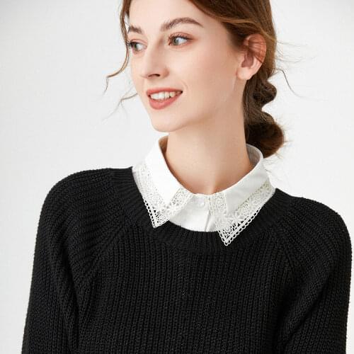 Doll Lace False Collar Detachable Collars Blouse Lapel ClotPearls crystal False Collar hes Accessories Lapel Blouse Top Necklace