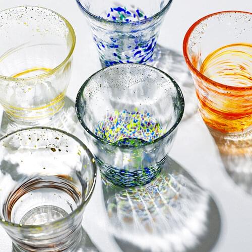 Juicy mug made in Japan handmade glass whisky high quality classic cups and mugs with gifts box eco-friendly creative round cup