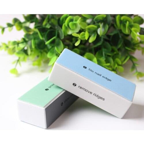 2Pcs/Bag 4 ways Nail Buffer Blocks Four sides Polishing Sanding Shine Buffing File Manicure Pedicure DIY Acrylic Nail Art Tools