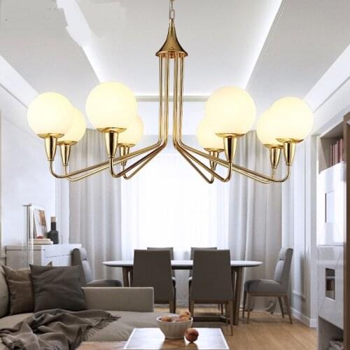Minimalist iron pendant lamps living room bedroom American creative restaurant iron Pendant Light 3/6/8 heads lamps ZA620 ZL217