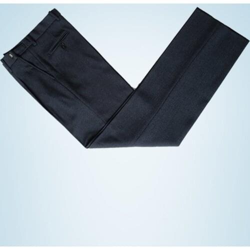 Man Chinese Tunic Suit Pant Black Elegant Zhonshan Suit Trouser Male Adjustable Waist Straight Dress Pants Classic Costume Homme