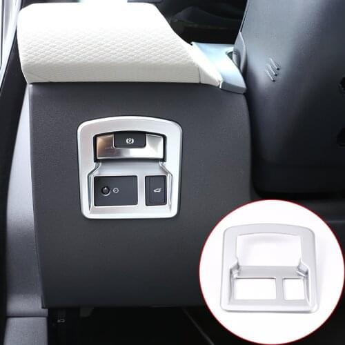 For Landrover Range Rover VELAR 2017 ABS Matte Silver Inner Tail Door Switch Frame Electronic handbrake Cover Trim Car Accessory