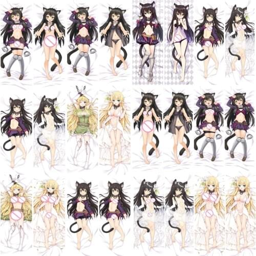 Japan Anime Isekai Maou to Shoukan Shoujo no Dorei Majutsu Shera Rem Galleu hugging Body pillowcase Dakimakura pillow cover case