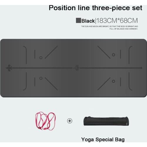 Non slip New Style 183cm*68cm*5.5mm PU Rubber Tapete Yoga Gym Mat Lose Weight Exercise Mat Fitness Yoga Mat