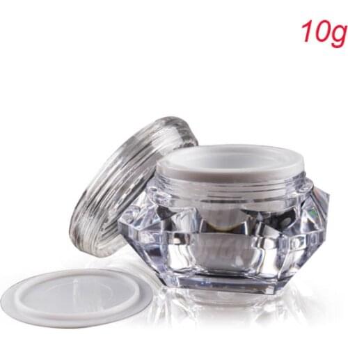 New 10g diamond shape cream jar plastic jar Cosmetic Jar Cosmetic Packaging cosmetic container