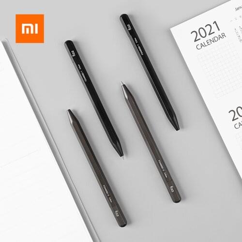 Xiaomi Fizz Polygonal Paint Aluminum Metal Pen Polygonal Rotating 0.5mm Gel Pen Signing Pen Smooth Writing Black Ink