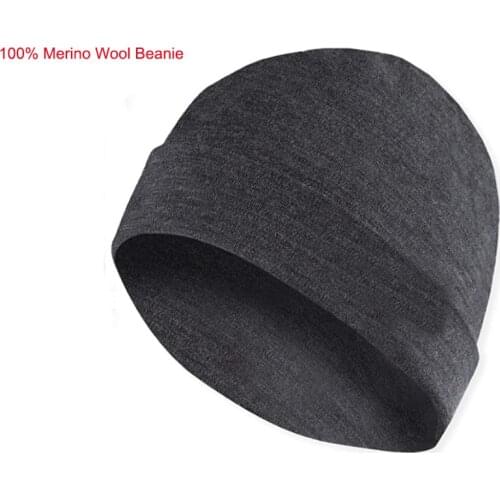 Unisex Merino Wool Cuff Beanie Men Women 100% Merino Wool Beanie Warm Soft 2 Layer Cap Cuff Beanie Hat One Size