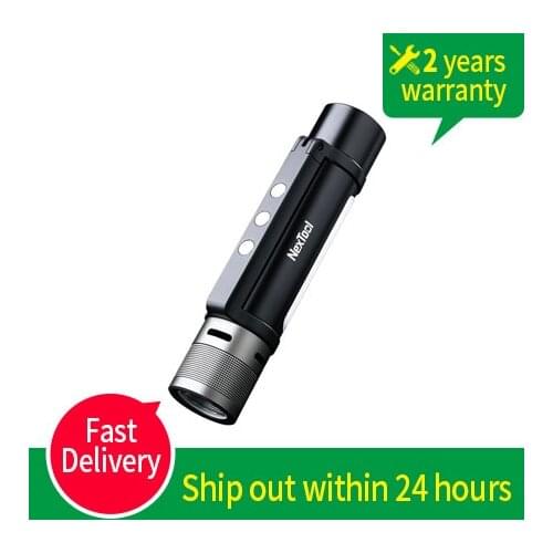In Stock) Xiaomi Ecochain Brand-NexTool 6 in 1 USB Rechargeable Flashlight 240m IPX4 Waterproof LED Flashlight Searching Torch