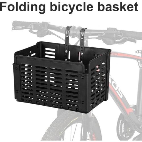 Bicycle Hook Basket Black Front Handlebar Bike Basket Foldable Cycling Detachable Hanging Bike Basket for Bicycle Accessories