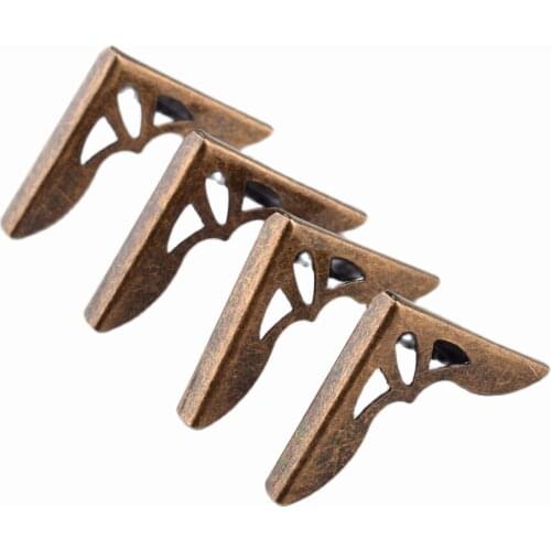 12 Pcs Box Corner Protector L Shaped Decorative corner protection bronze