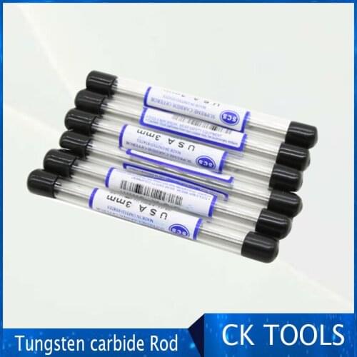 2pcs 8mm to 20mm X100 length Tungsten W Metal tungsten Rod Hardness Tensile Without coolant holes Tungsten Solid Carbide Bar