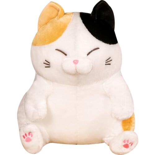 28cm Simulation Lucky Cat Fluffy White&Black Cat Plush Animals Doll Toys Plush Cat Toys Stuffed Car Decoration Gifts