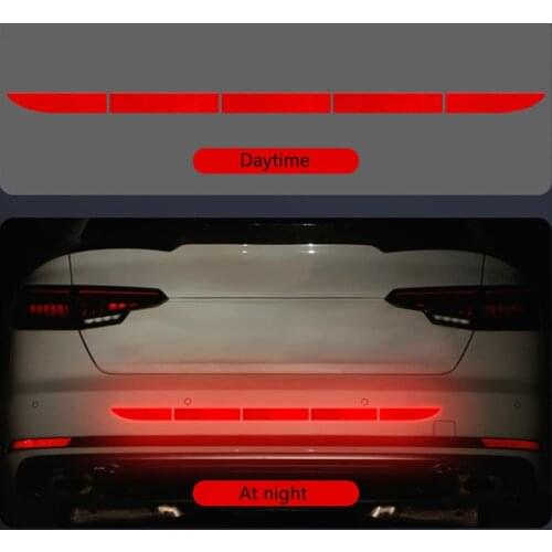 4 Colors Car Reflective Warning Sticker Nano Tape Strip Auto Trunk Reflective Warning Sticker Strip Protect Driving Safety Decor