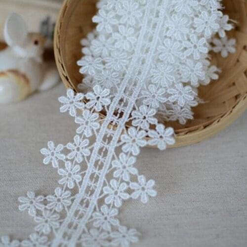 5.5cm Width Water Soluble Lace Trim Ribbon Handmade Headwear Lace Trim DIY Sewing Decoration Patchwork Material