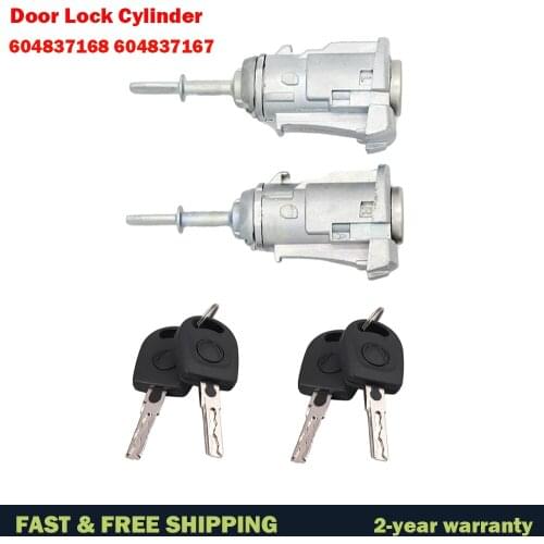 604837167 604837168 Left and Right Door Lock Barrel Cylinder For VW Golf 4 IV Mk4 Bora A6 Skoda Fabia Polo 1997-2003
